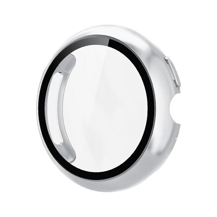 For Google Pixel Watch4 45mm Tempered Film Integrated PC Watch Protective Cover(Silver)