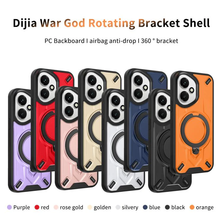 For Honor 400 Global 156.5mm Dijia Rotating Bracket Magnetic Phone Case(Silver) - Image 2