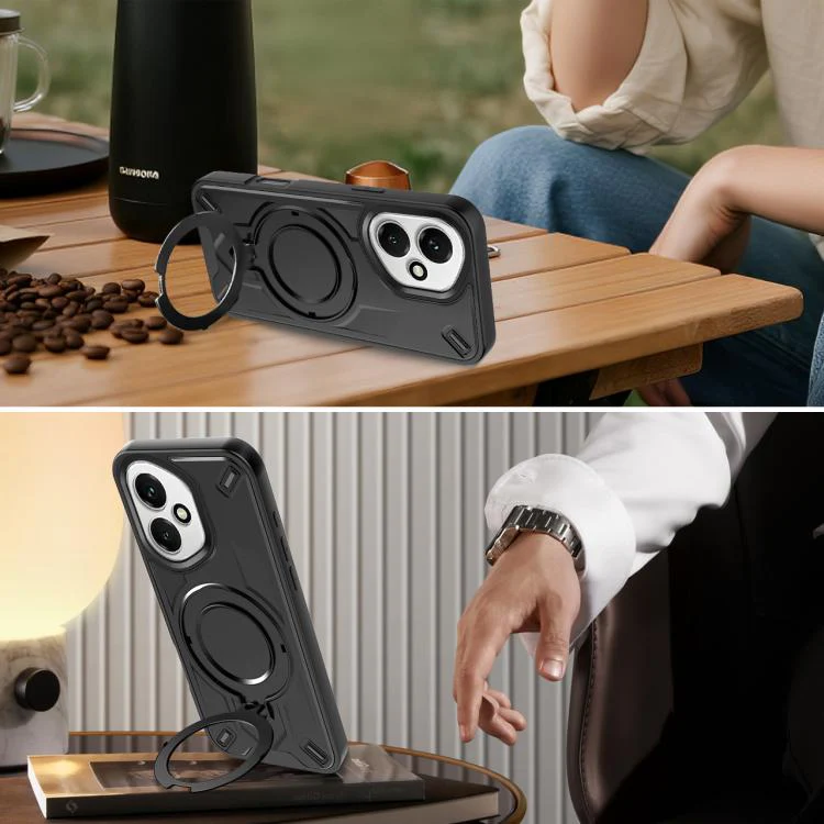 For Honor 400 Global 156.5mm Dijia Rotating Bracket Magnetic Phone Case(Silver) - Image 8