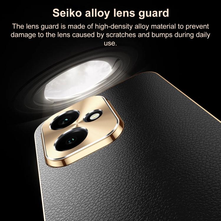 For Honor 400 Global 156.5mm Electroplated Frame Litchi Texture PC + TPU Vegan Leather Phone Case(Blue) - Image 3
