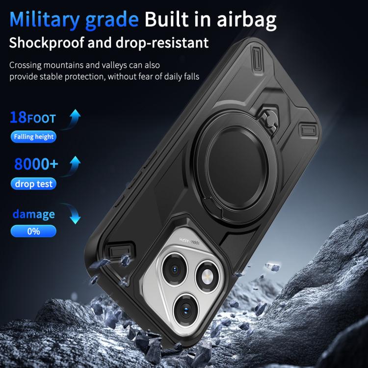 For Honor 400 Lite Global Dijia Rotating Bracket Magnetic Phone Case(Blue) - Image 9
