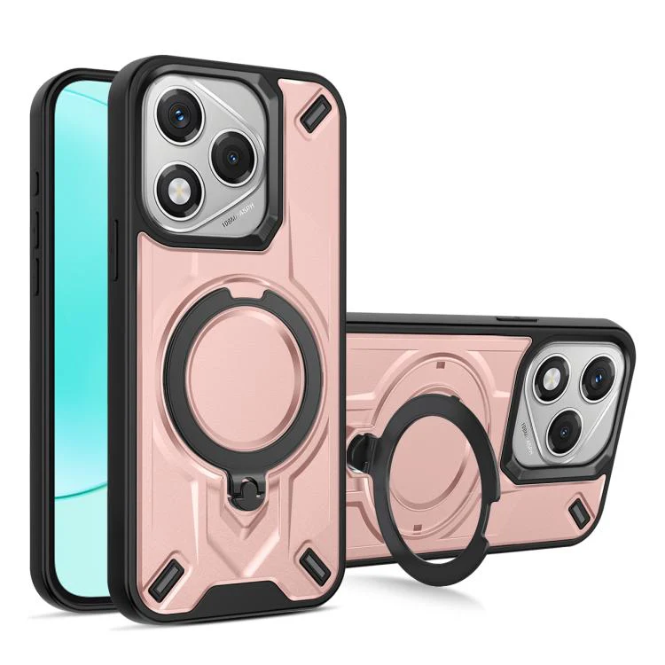 For Honor 400 Lite Global Dijia Rotating Bracket Magnetic Phone Case(Rose Gold)