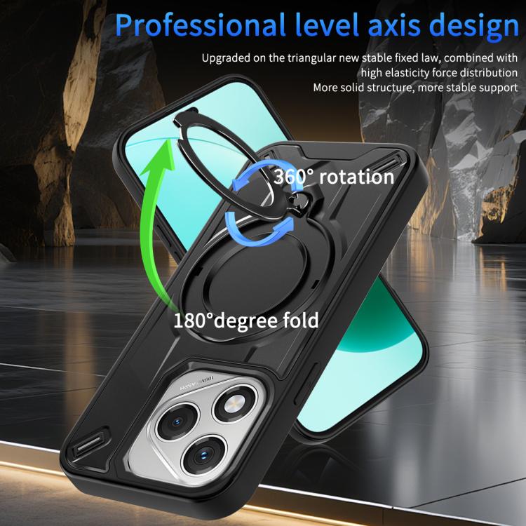 For Honor 400 Lite Global Dijia Rotating Bracket Magnetic Phone Case(Rose Gold) - Image 6