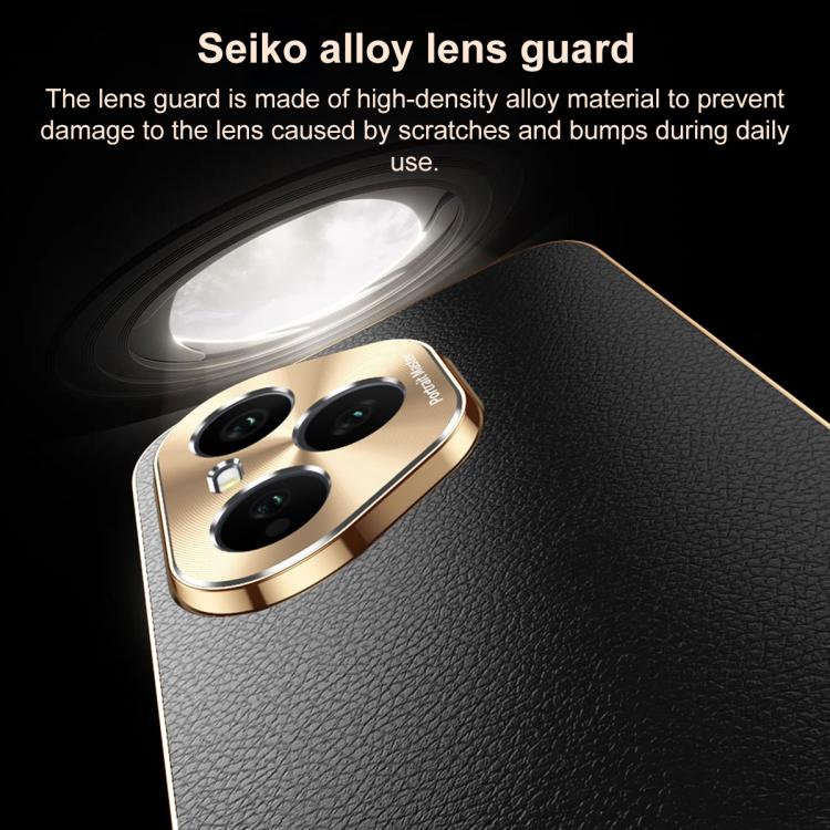 For Honor 400 Pro Global 160.8mm Electroplated Frame Litchi Texture PC + TPU Vegan Leather Phone Case(Black) - Image 3