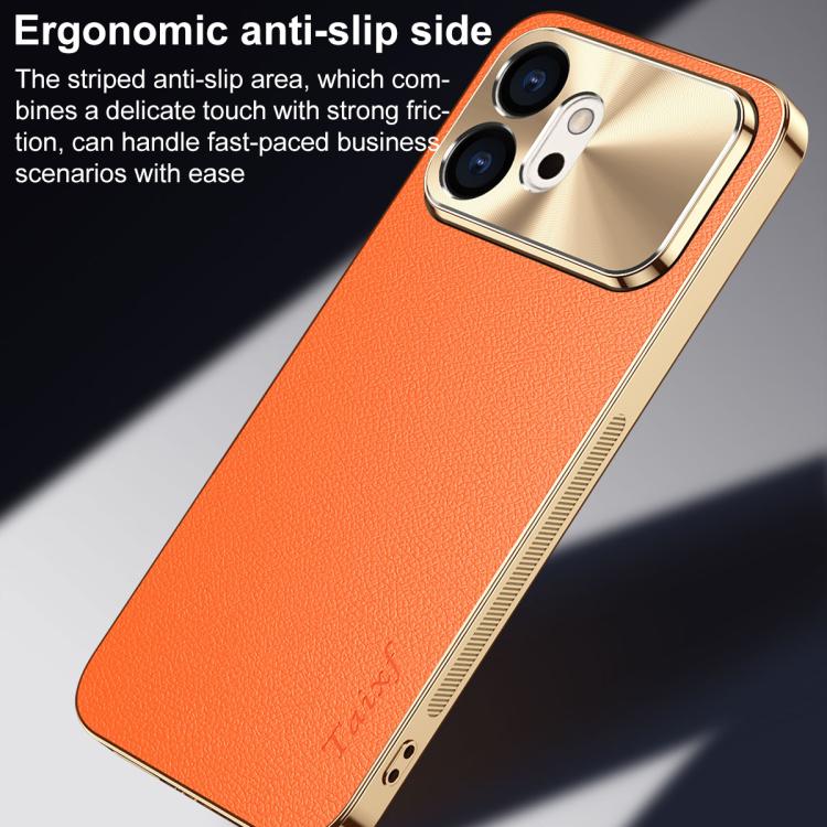 For Honor 600 Global Electroplated Frame Litchi Texture PC + TPU Vegan Leather Phone Case(Black) - Image 10