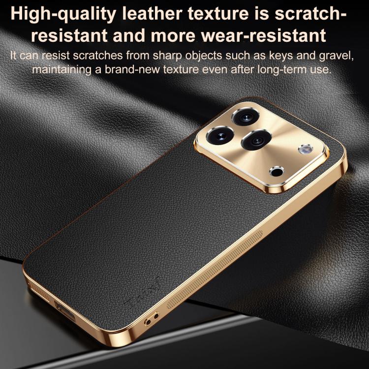 For Honor 600 Pro Global Electroplated Frame Litchi Texture PC + TPU Vegan Leather Phone Case(Orange) - Image 6