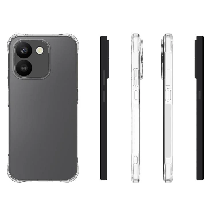 For Honor 600 Smart 5G Shockproof Non-slip Thickening TPU Phone Case(Transparent) - Image 2