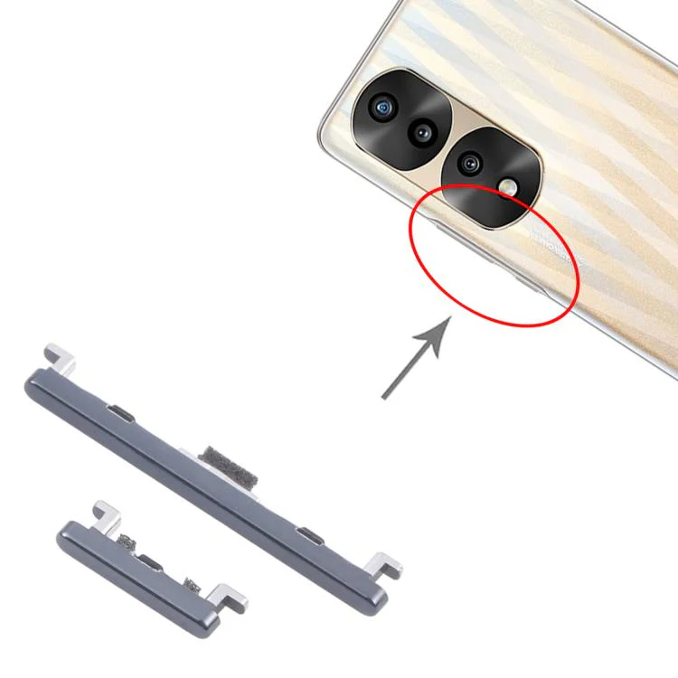 For Honor 70 Pro 10pairs Original Power Button and Volume Control Button (Black) - Image 4
