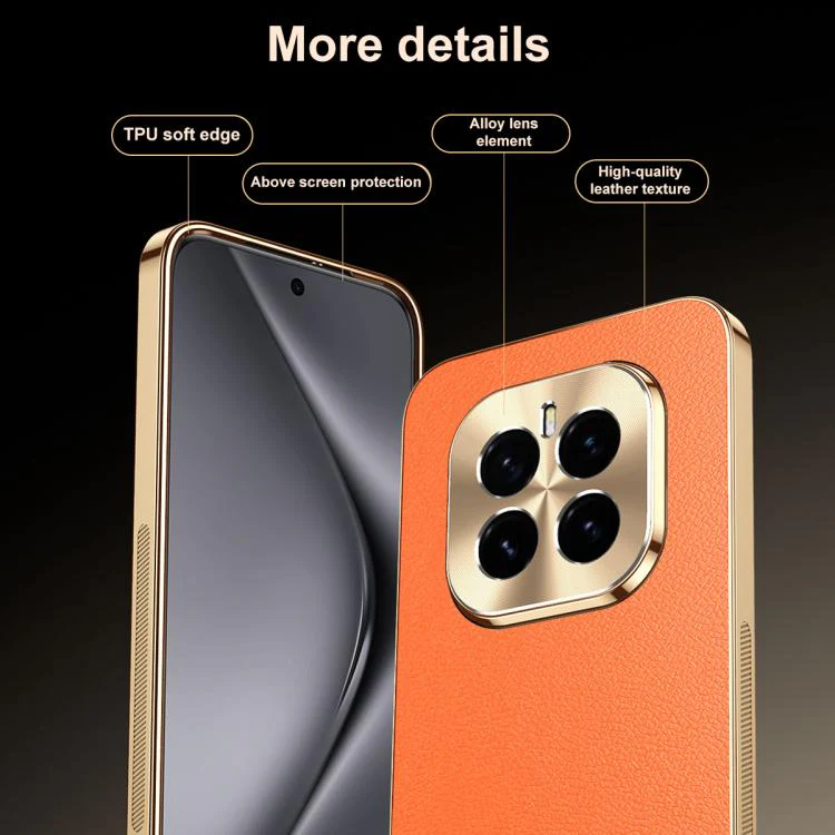 For Honor GT Pro Electroplated Frame Litchi Texture PC + TPU Vegan Leather Phone Case(Black) - Image 7