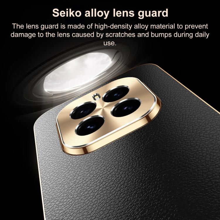 For Honor GT Pro Electroplated Frame Litchi Texture PC + TPU Vegan Leather Phone Case(Orange) - Image 3