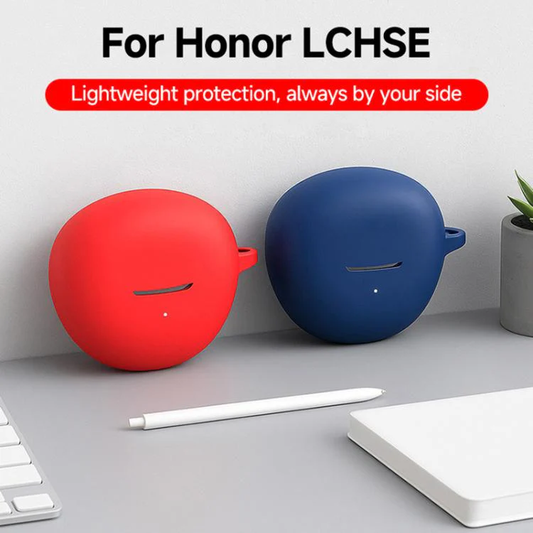 For Honor LCHSE X5s Solid Color Silicone Earphone Protective Cover with Hook(White) - Image 3