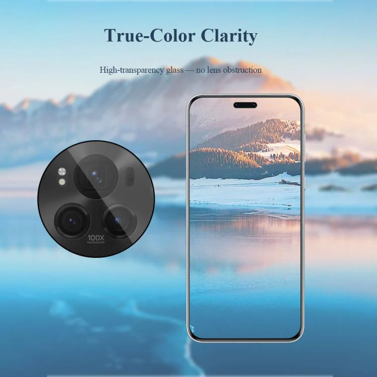 For Honor Magic6 Pro 2pcs/Set LeReach TF Series Snap Version HD Wear-Resistant Camera Lens Glass Film(Clear with Black Frame) - Image 7