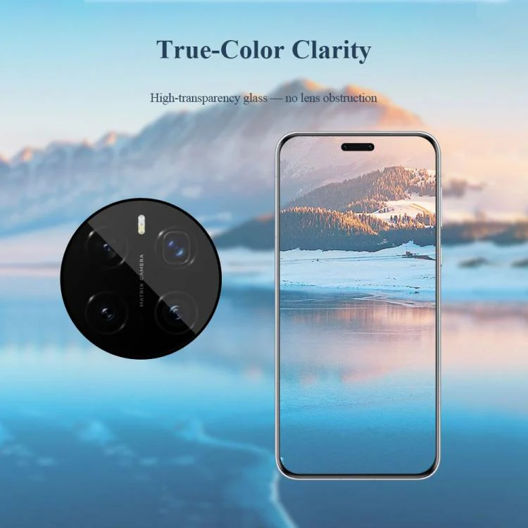 For Honor Magic7 2pcs/Set LeReach TF Series Snap Version HD Wear-Resistant Camera Lens Glass Film(Black) - Image 6