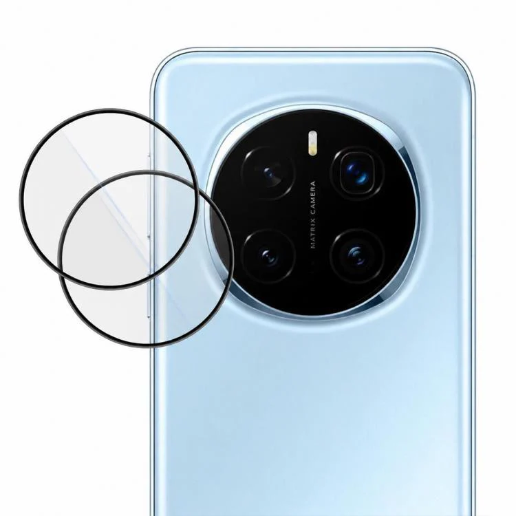 For Honor Magic7 Pro 2pcs/Set LeReach TF Series Snap Version HD Wear-Resistant Camera Lens Glass Film(Clear with Black Frame)