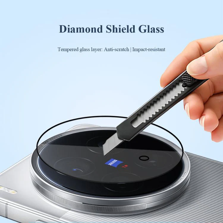 For Honor Magic7 Pro 2pcs/Set LeReach TF Series Snap Version HD Wear-Resistant Camera Lens Glass Film(Clear with Black Frame) - Image 6