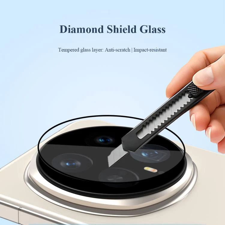 For Honor Magic8 2pcs/Set LeReach TF Series Snap Version HD Wear-Resistant Camera Lens Glass Film(Black) - Image 5