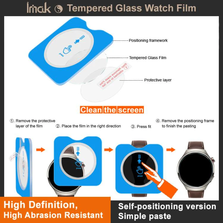 For Honor Watch 6 Plus imak Tempered Glass Watch Film, Self-positioning Version - Image 5