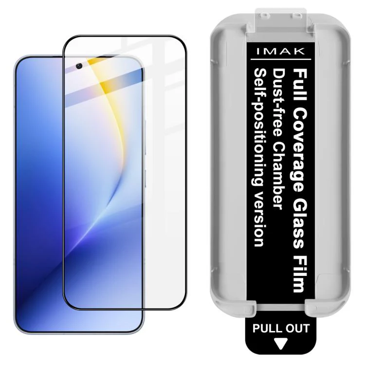For Honor Win Turbo 5G imak Dust-free Chamber Locator Full Coverage Tempered Glass Film, Support Fingerprint Unlocking