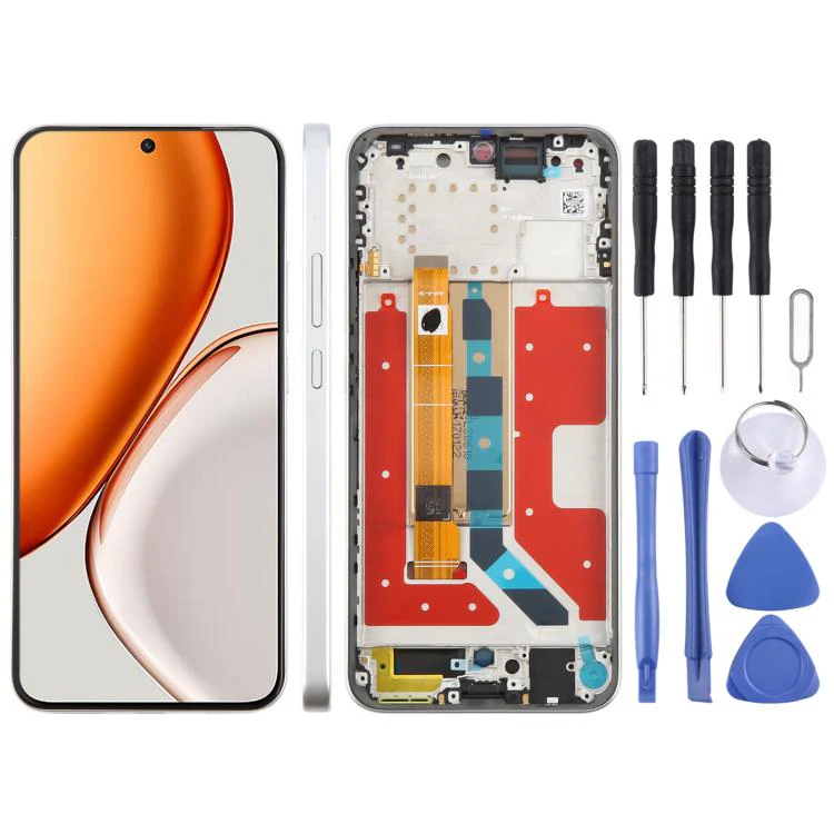 For Honor X70 Original LCD Screen Digitizer Full Assembly with Frame (Silver)