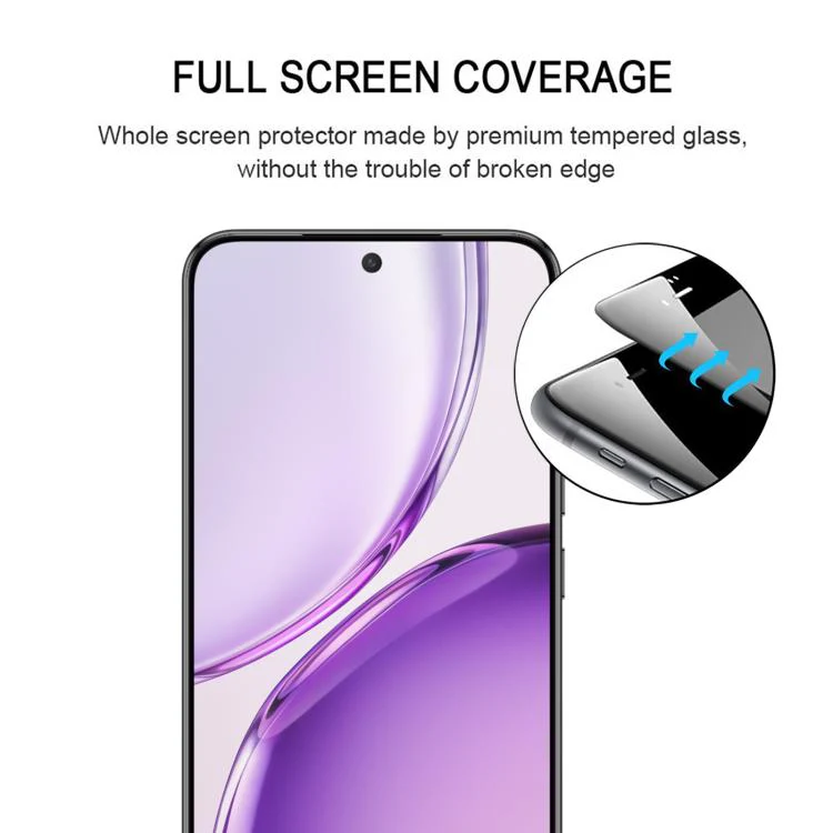 For Honor X70 Pro Max 5G 0.18mm High Aluminum Full Screen Silk Printing Tempered Glass Film, Support Fingerprint Unlocking - Image 3