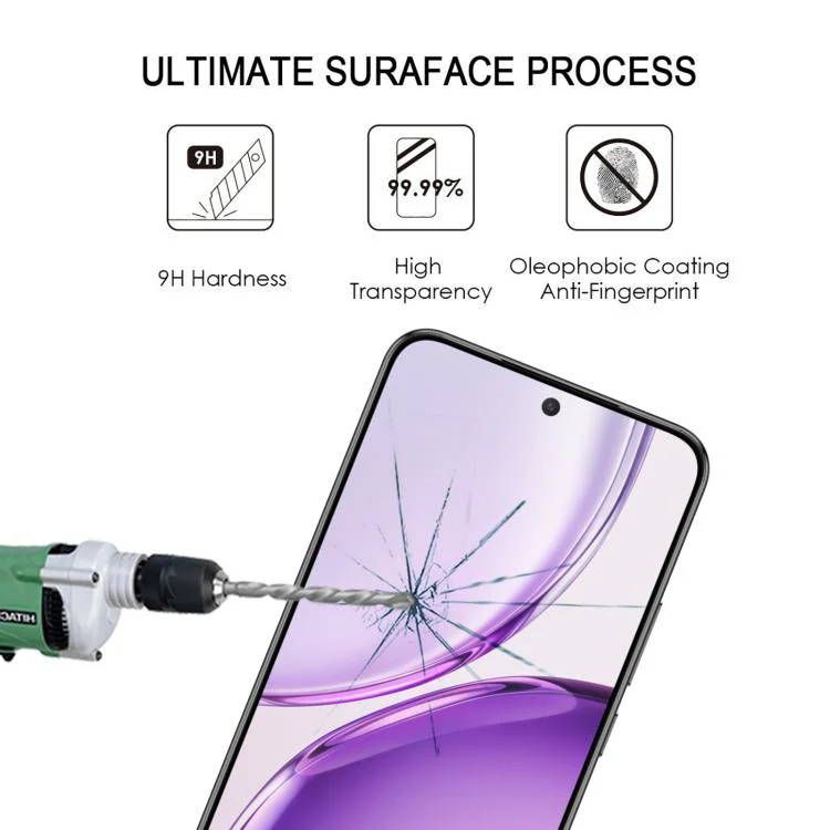 For Honor X70 Pro Max 5G 0.18mm High Aluminum Full Screen Silk Printing Tempered Glass Film, Support Fingerprint Unlocking - Image 6