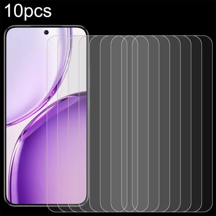 For Honor X70 Pro Max 5G 10pcs 0.18mm High Aluminum Tempered Glass Film, Support Fingerprint Unlocking