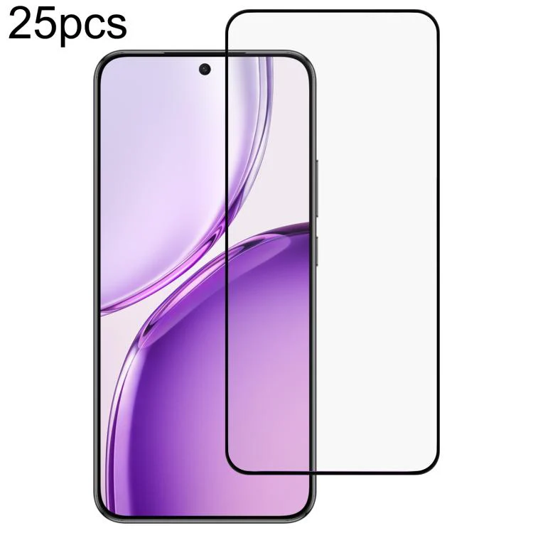For Honor X70 Pro Max 5G 25pcs 0.18mm High Aluminum Full Screen Silk Printing Tempered Glass Film, Support Fingerprint Unlocking