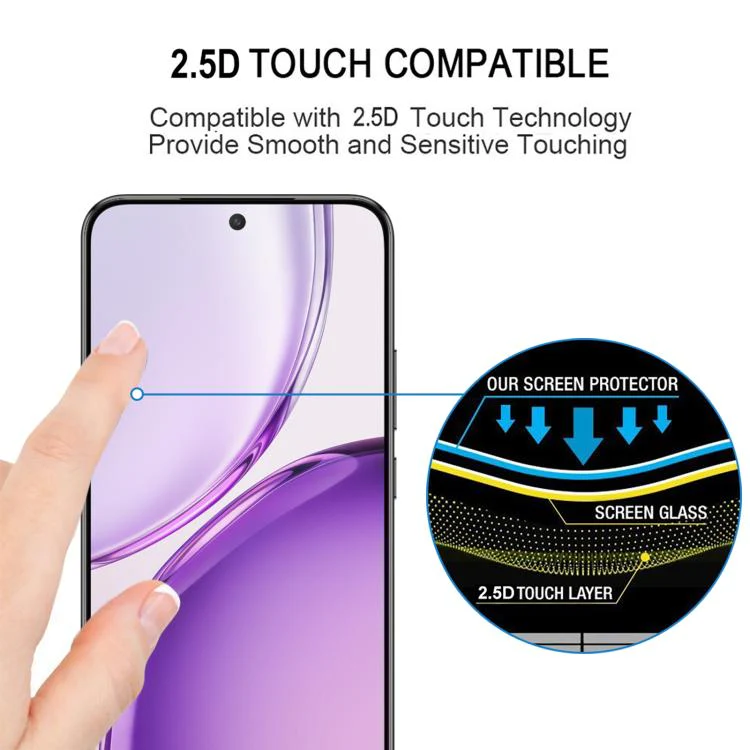 For Honor X70 Pro Max 5G 25pcs 0.18mm High Aluminum Full Screen Silk Printing Tempered Glass Film, Support Fingerprint Unlocking - Image 5