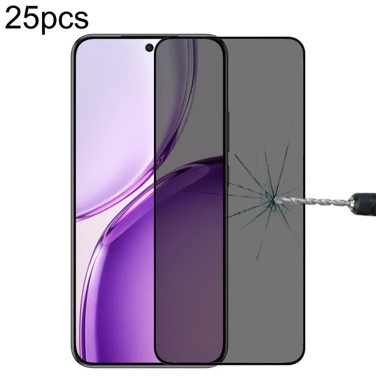 For Honor X70 Pro Max 5G 25pcs Full Cover Anti-peeping Tempered Glass Film,  Support Fingerprint Unlocking