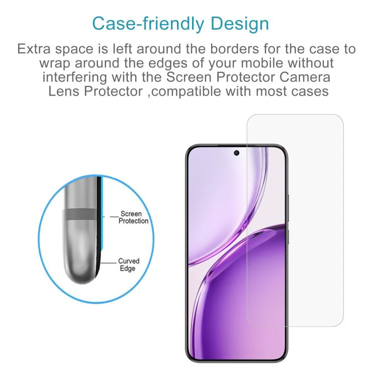 For Honor X70 Pro Max 5G 50pcs 0.18mm High Aluminum Tempered Glass Film, Support Fingerprint Unlocking - Image 3