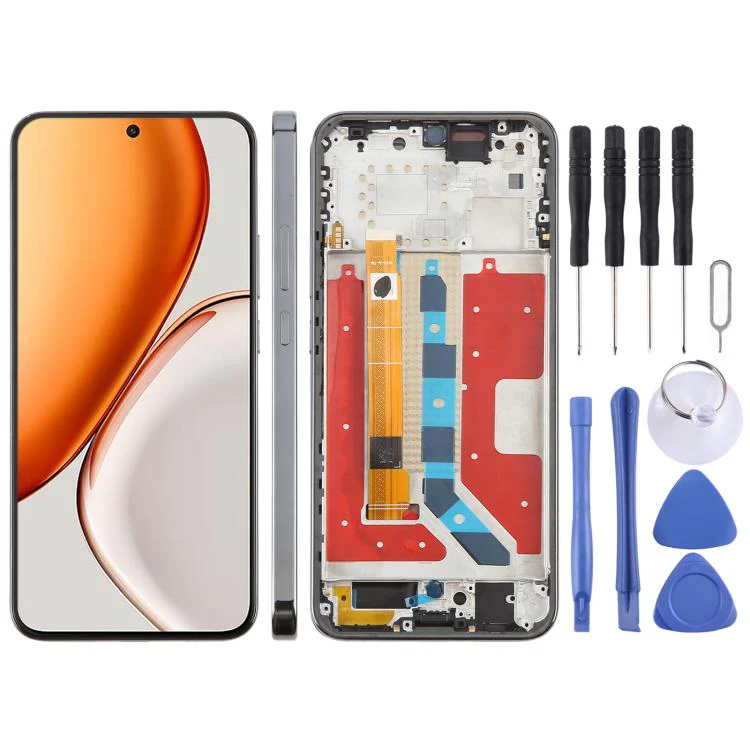 For Honor X9d Original LCD Screen Digitizer Full Assembly with Frame (Black)