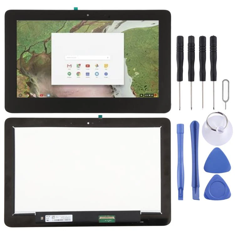 For HP Chromebook X360 11 G1 EE / G2 EE 40 Pin LCD Screen with Digitizer Full Assembly NV116WHM‑T10 BOE06A9 (Black)