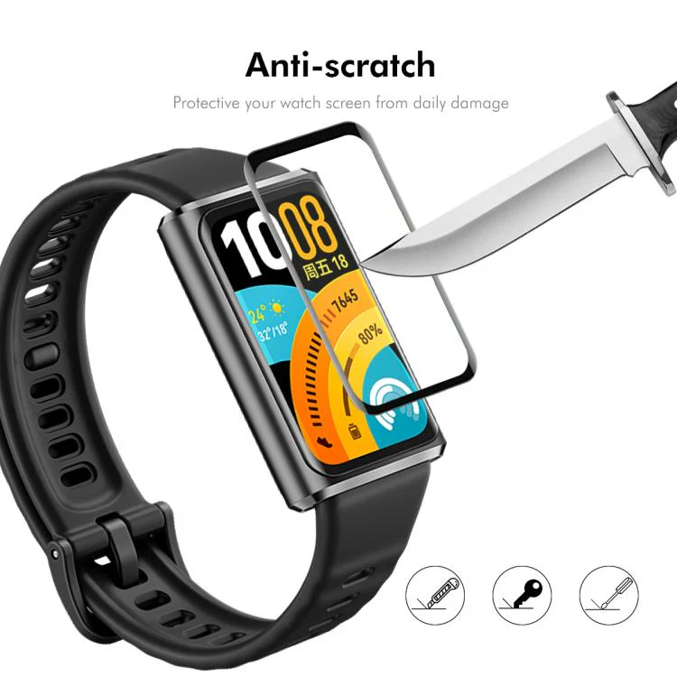 For Huawei Band 11 Pro 2pcs ENKAY 3D Full Coverage Soft PC Edge PMMA HD Screen Film - Image 5
