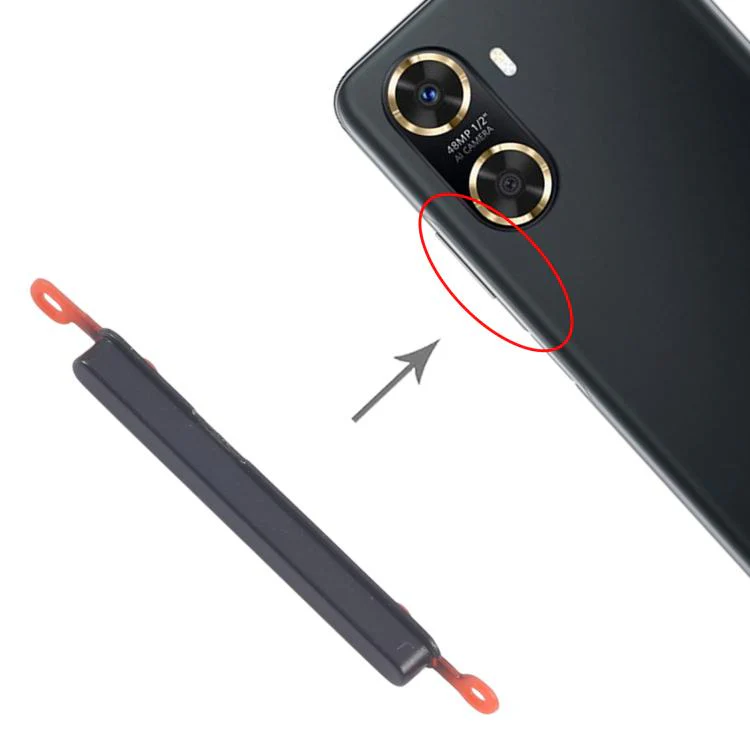 For Huawei Enjoy 60 10pcs Original Volume Control Button (Black) - Image 4