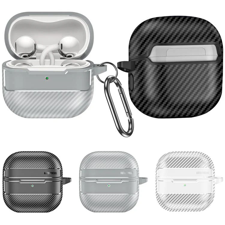 For Huawei FreeClip 2 Carbon Fiber Texture Bluetooth Earphone Protective Case(Transparent) - Image 3