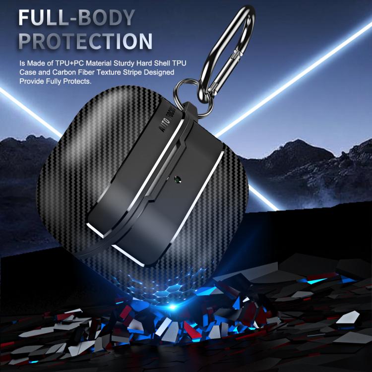 For Huawei FreeClip 2 Carbon Fiber Texture Bluetooth Earphone Protective Case(Transparent) - Image 8