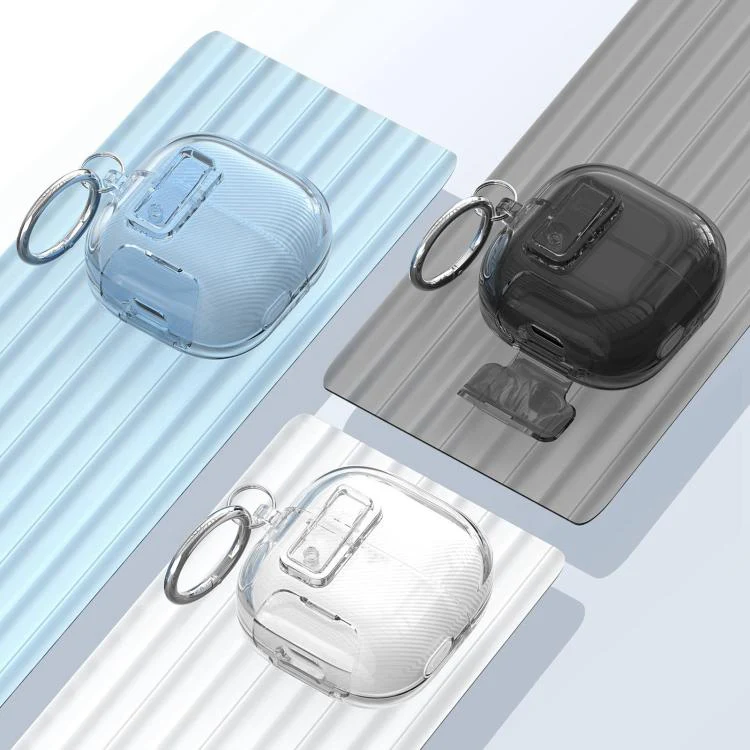 For Huawei FreeClip 2 Starry Security Lock Earphone Case with Holder & Keyring(Transparent) - Image 7