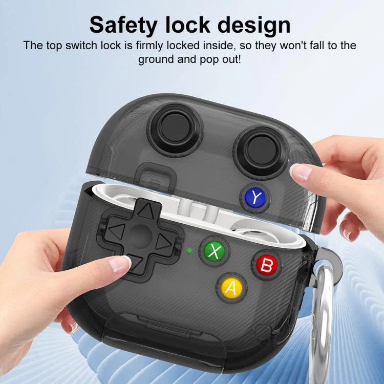 For Huawei FreeClip 2 XDcase Transparent Retro Game Console Design Earbuds Case with Holder & Stress Relief Button(White) - Image 3
