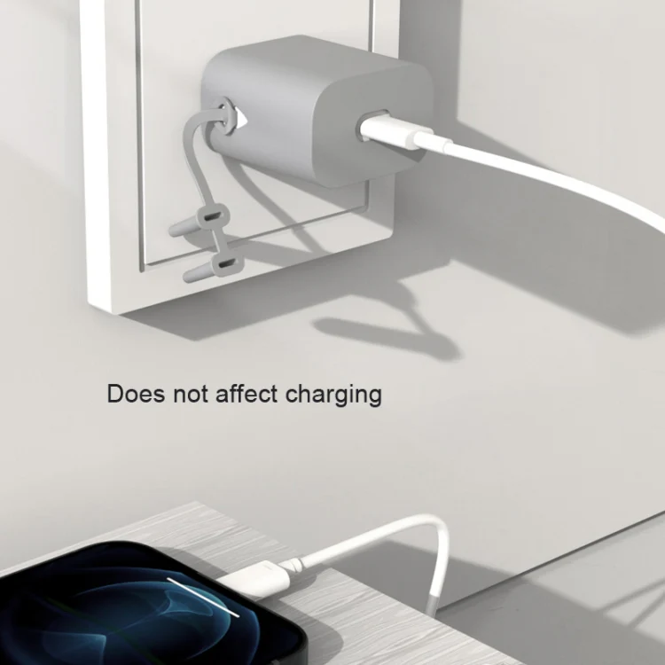 For Huawei Honor 40W AC01 Charger Silicone Protective Cover(Fog Blue) - Image 4