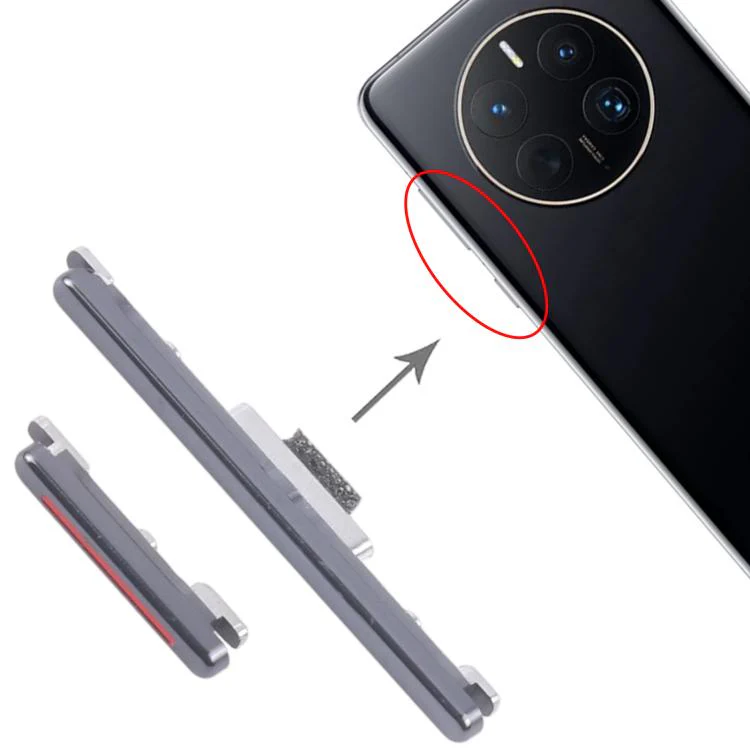 For Huawei Mate 50 Pro 10pairs Original Power Button and Volume Control Button (Black) - Image 4