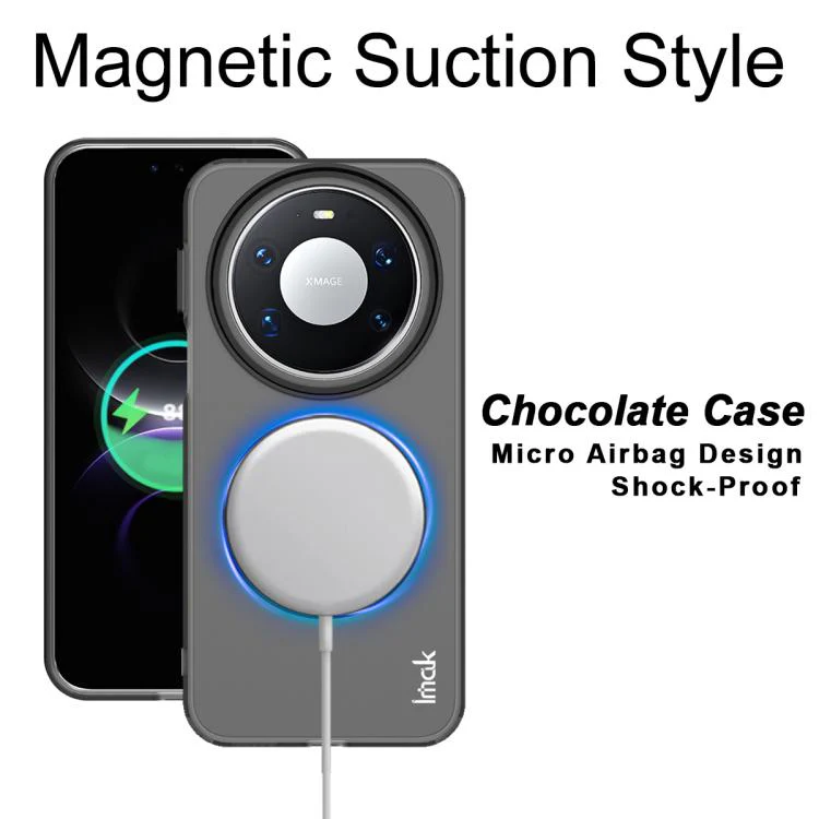 For Huawei Mate 80 / Mate 80 Pro IMAK Chocolate Series TPU + PET MagSafe Phone Case(Black) - Image 2