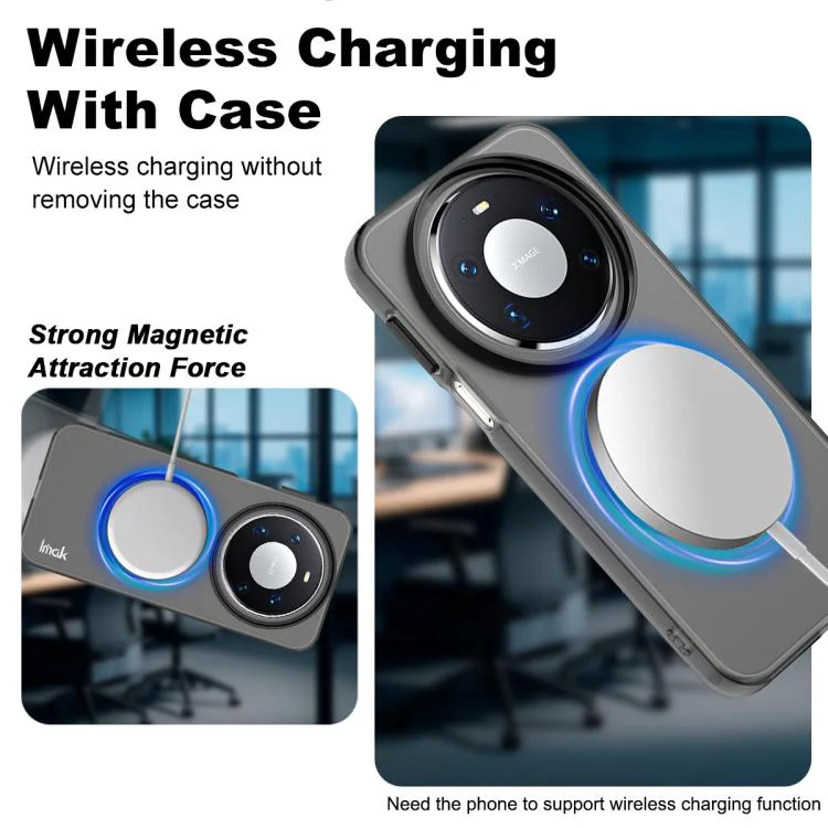 For Huawei Mate 80 / Mate 80 Pro IMAK Chocolate Series TPU + PET MagSafe Phone Case(Black) - Image 3