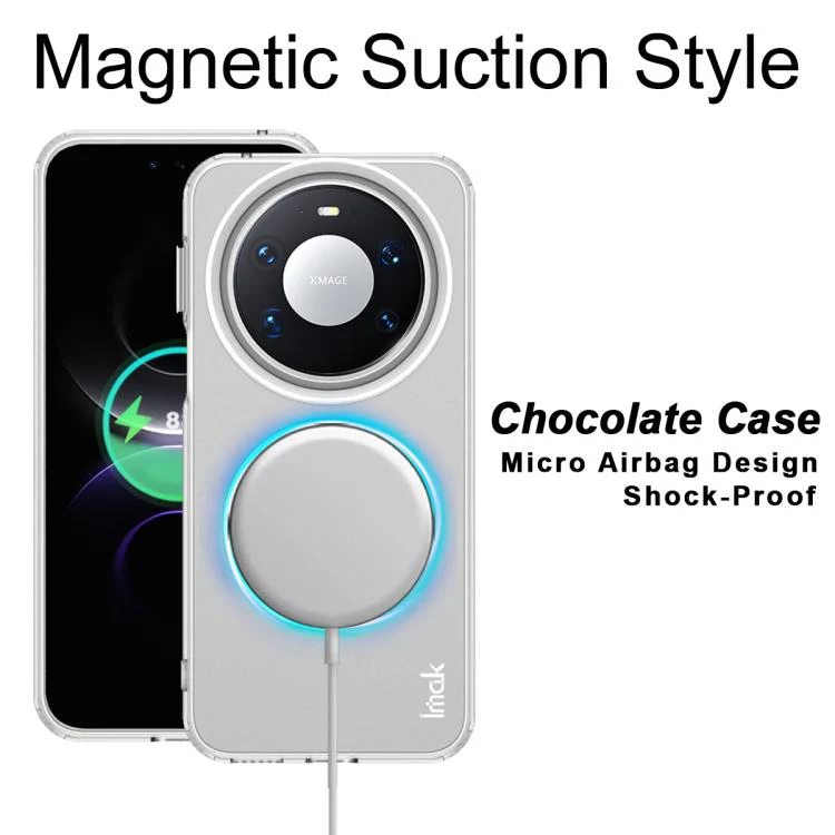 For Huawei Mate 80 / Mate 80 Pro IMAK Chocolate Series TPU + PET MagSafe Phone Case(White) - Image 2