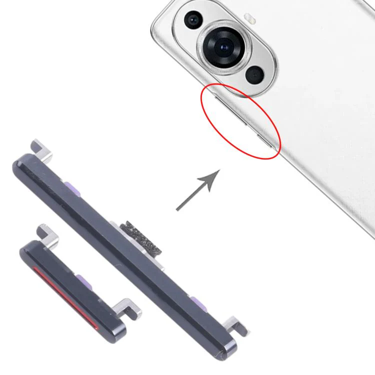For Huawei nova 11 Pro 10pairs Original Power Button and Volume Control Button (Black) - Image 4