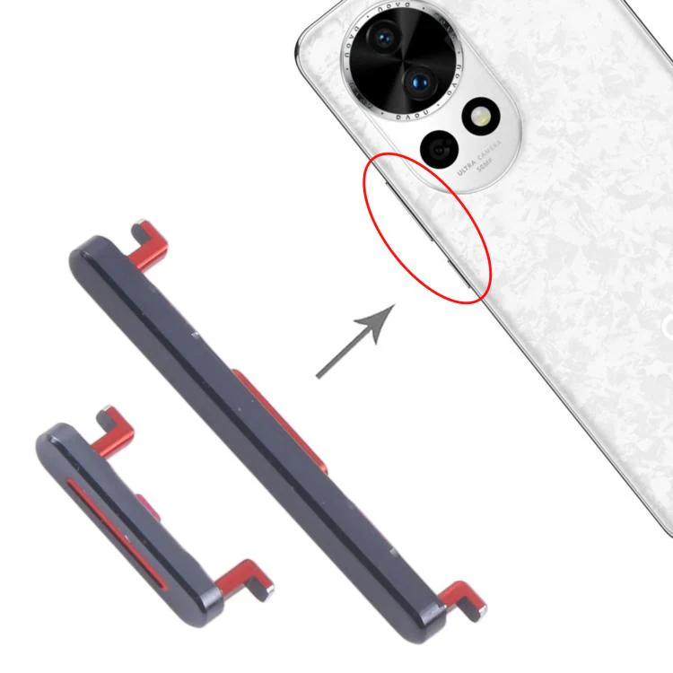 For Huawei nova 12 Pro 10pairs Original Power Button and Volume Control Button (Black) - Image 4