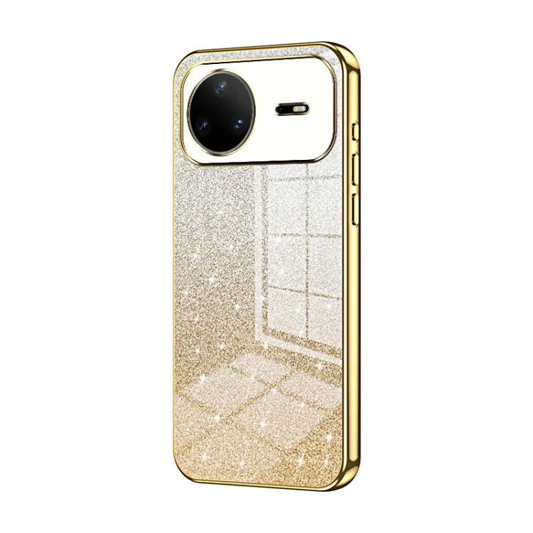 For Huawei nova 15 Pro Gradient Glitter Powder Electroplated Phone Case(Gold)