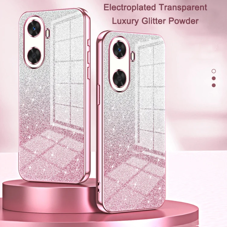 For Huawei nova 15 Pro Gradient Glitter Powder Electroplated Phone Case(Gold) - Image 3
