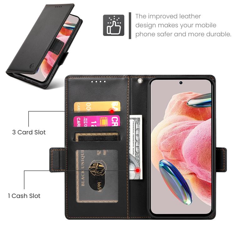 For Huawei nova 15 Pro / nova 15 Ultra Side Buckle Magnetic Frosted Leather Phone Case(Black) - Image 4