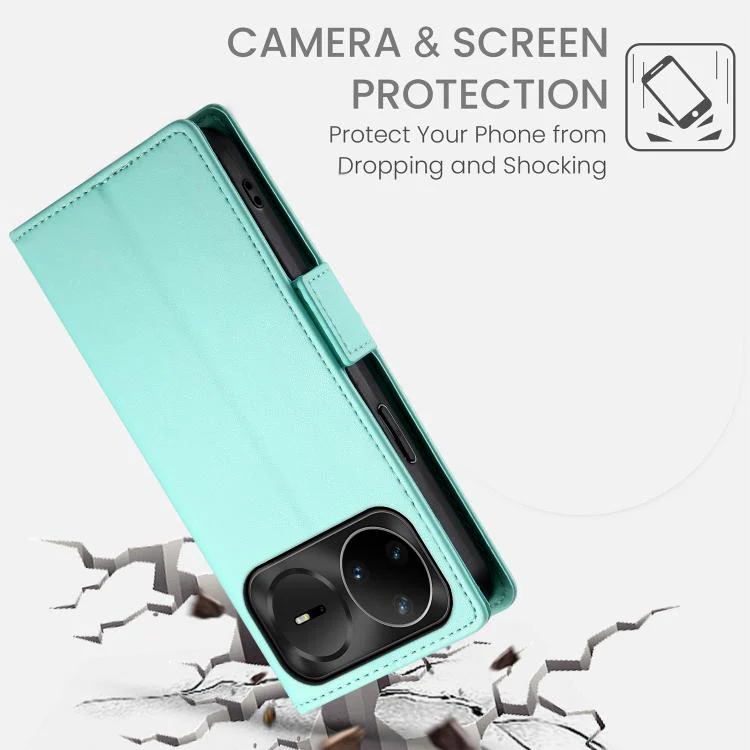 For Huawei nova 15 Pro / nova 15 Ultra Side Buckle Magnetic Frosted Leather Phone Case(Mint Green) - Image 7