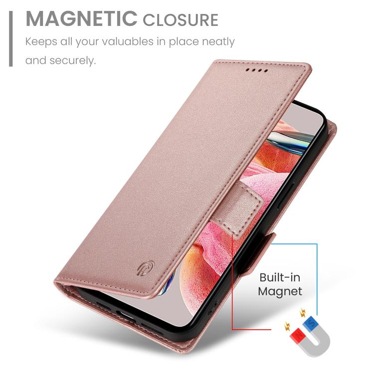 For Huawei nova 15 Pro / nova 15 Ultra Side Buckle Magnetic Frosted Leather Phone Case(Rose Gold) - Image 6